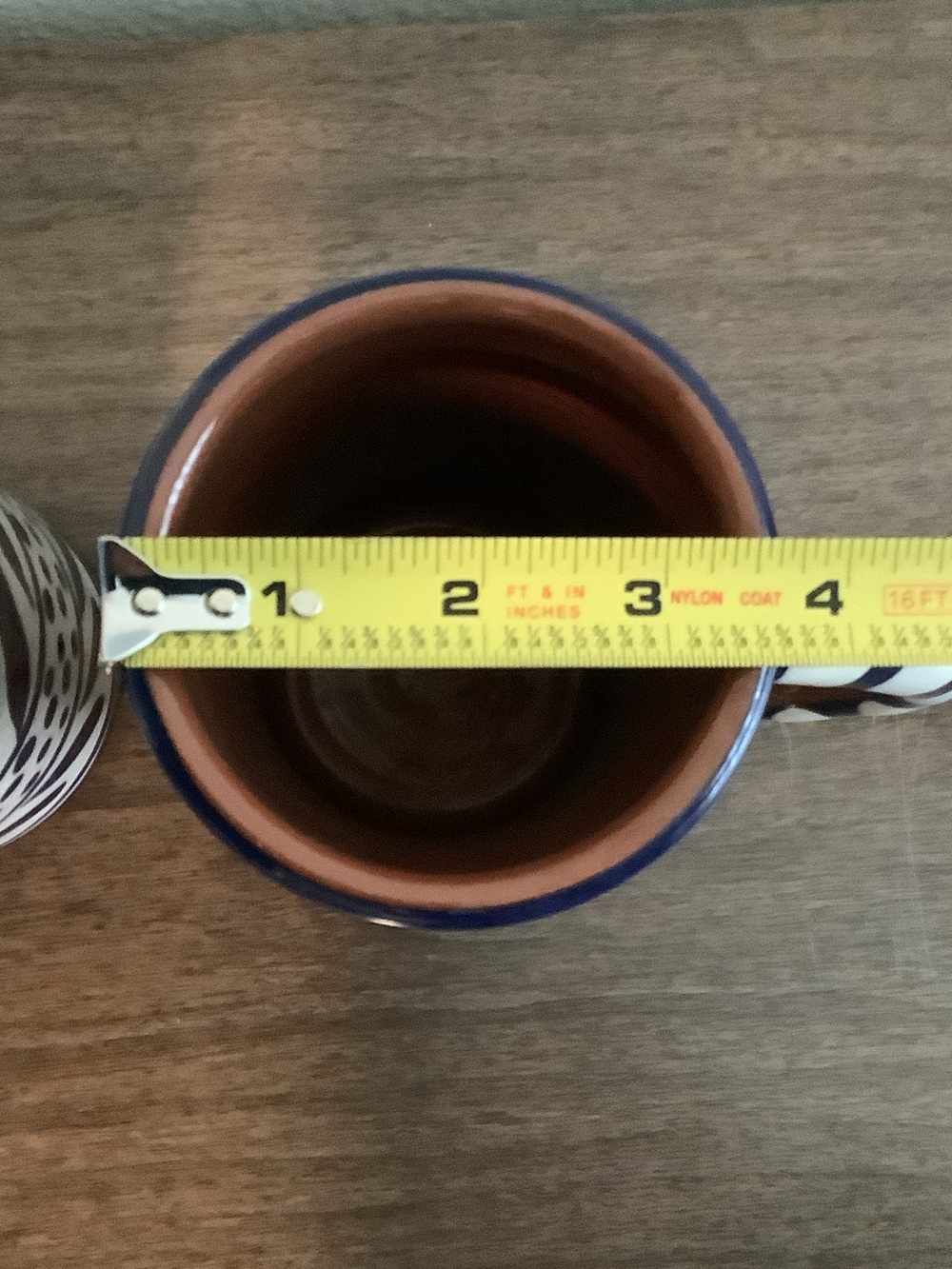 Hand-Painted Blue & White Ceramic Mugs - Set of 2 - Picture 6 of 6
